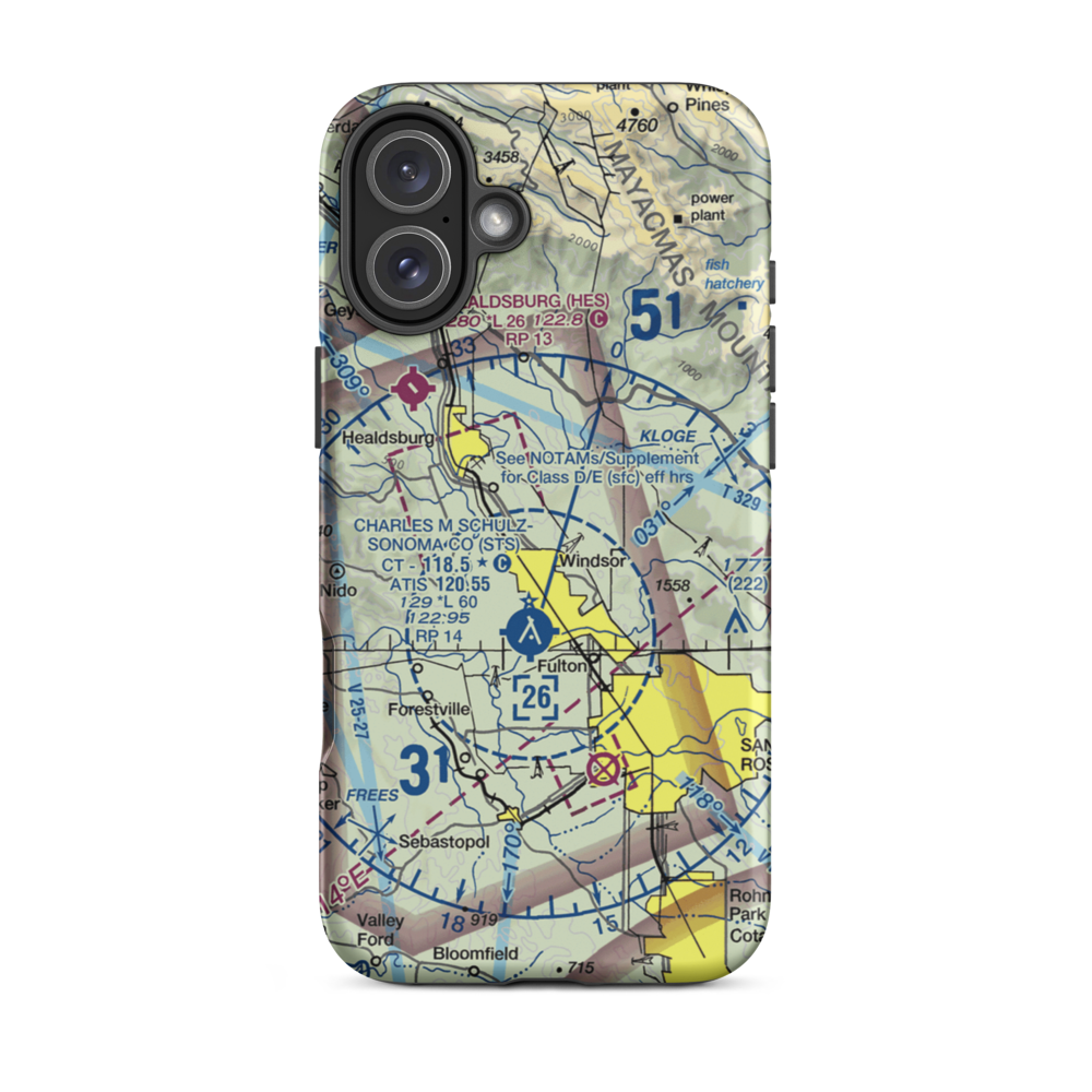 Allan Ranch Flight Park Ultralightport (CL36) VFR Sectional  Tough iPhone Case iPhone 16 Plus model shown