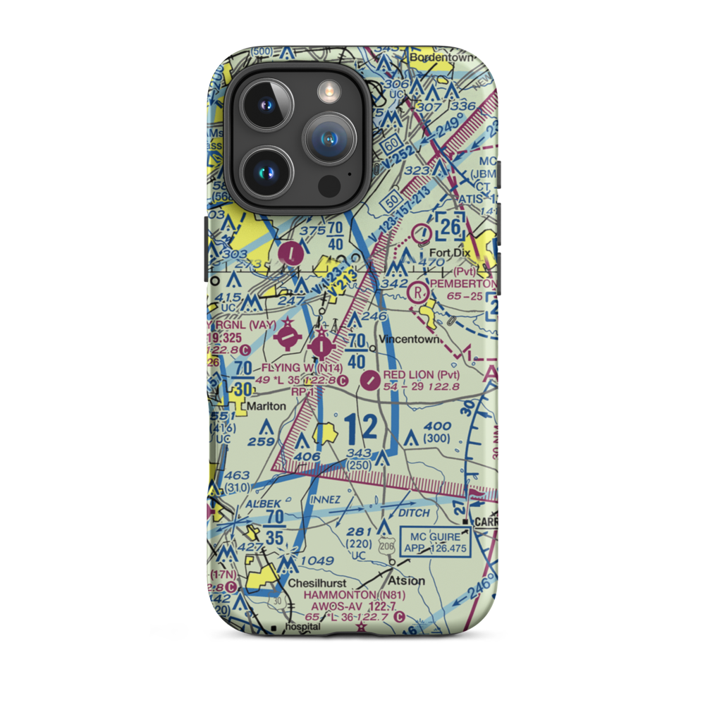 Allen Airstrip (3NJ9) VFR Sectional  Tough iPhone Case iPhone 16 Pro Max model shown