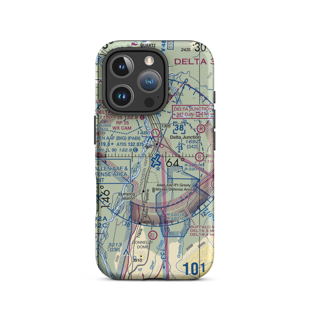Allen Army Airfield (BIG) VFR Sectional  Tough iPhone Case iPhone 16 Pro model shown