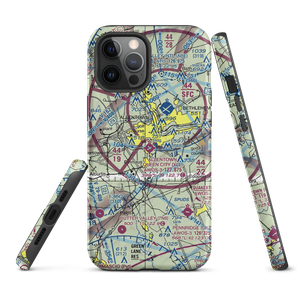 Allentown Queen City Municipal Airport (XLL) VFR Sectional  Tough iPhone Case