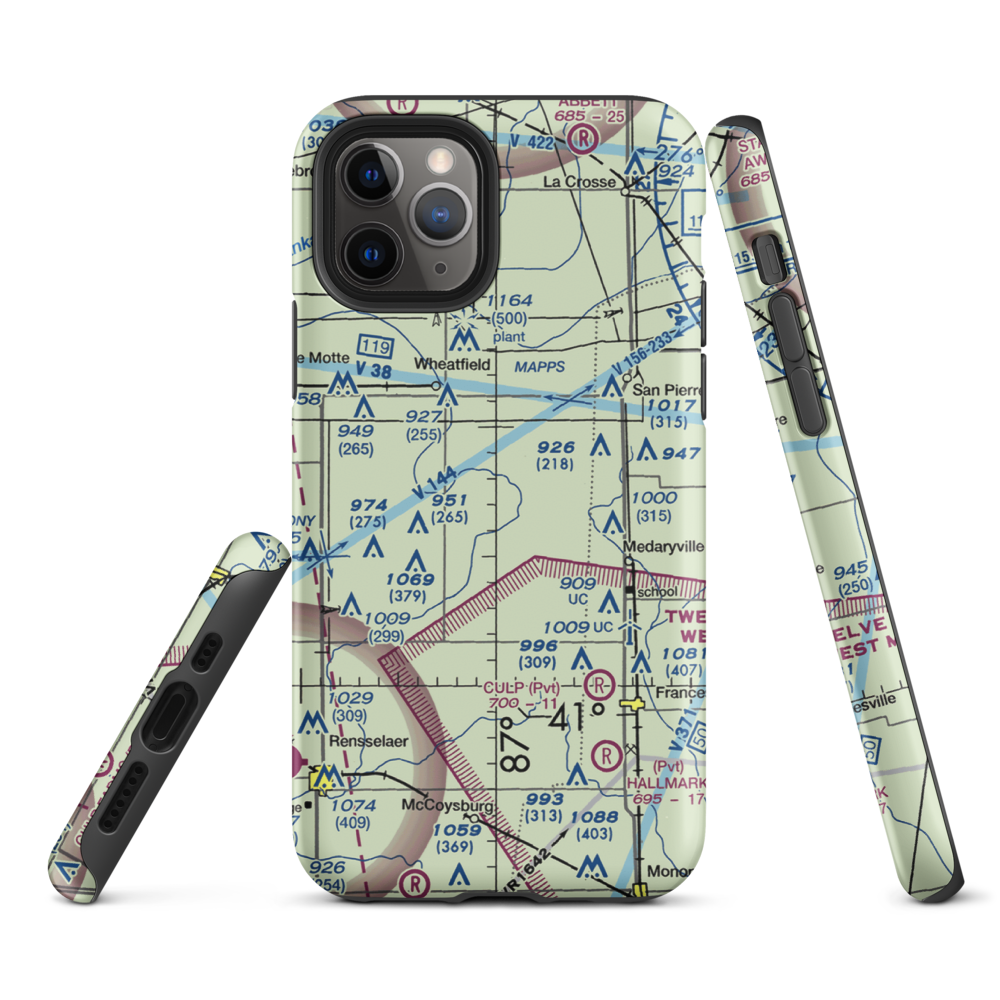 Alley Oop Airport (68IN) VFR Sectional  Tough iPhone Case iPhone 11 Pro model shown