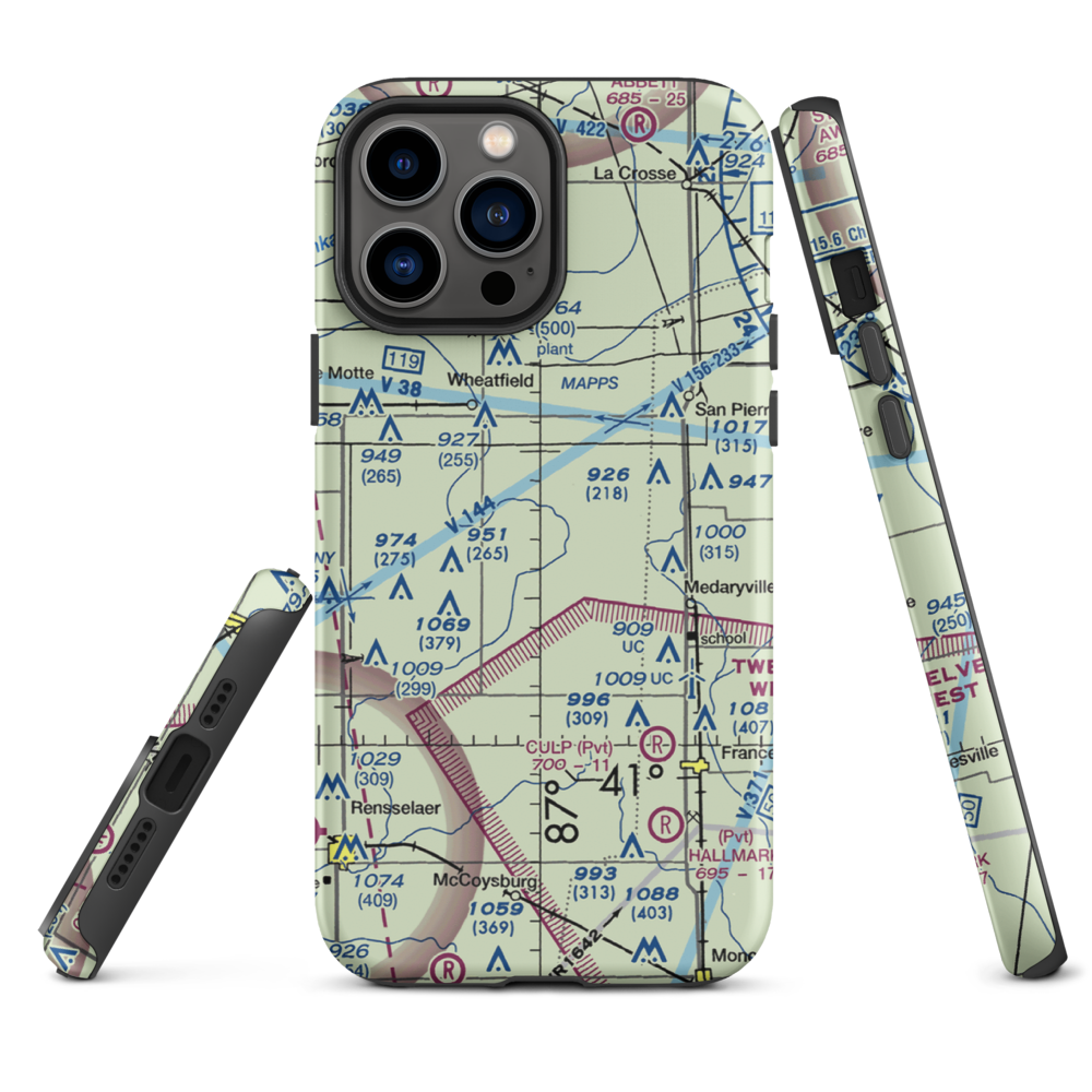 Alley Oop Airport (68IN) VFR Sectional  Tough iPhone Case iPhone 13 Pro Max model shown