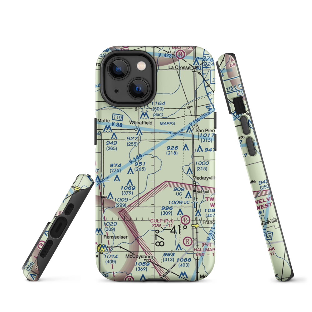 Alley Oop Airport (68IN) VFR Sectional  Tough iPhone Case iPhone 14 model shown