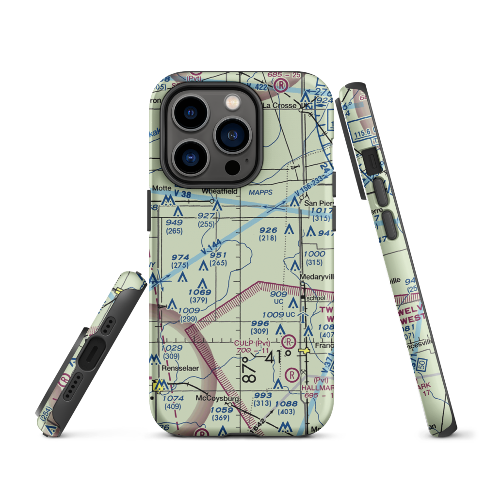 Alley Oop Airport (68IN) VFR Sectional  Tough iPhone Case iPhone 14 Pro model shown