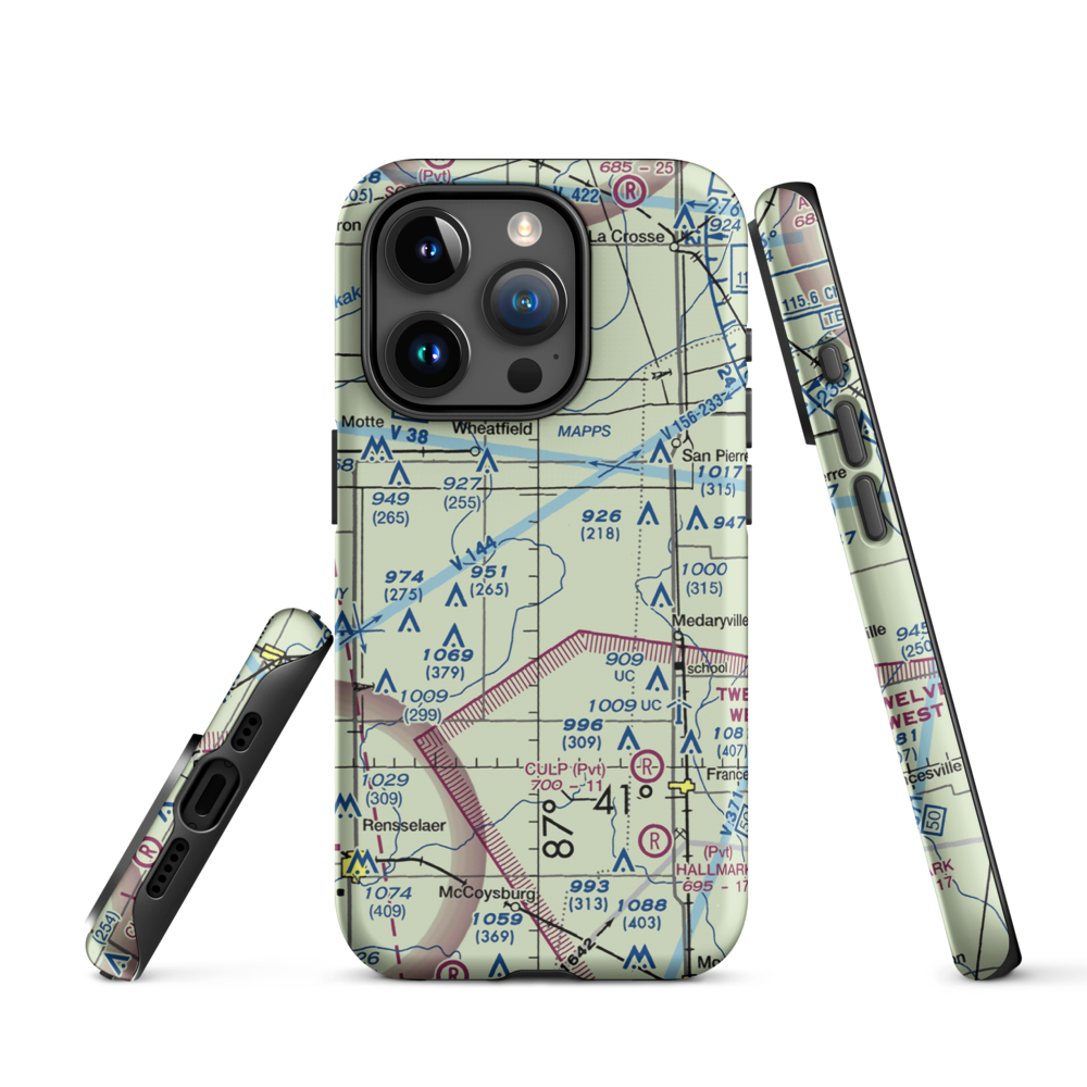 Alley Oop Airport (68IN) VFR Sectional  Tough iPhone Case iPhone 15 Pro model shown