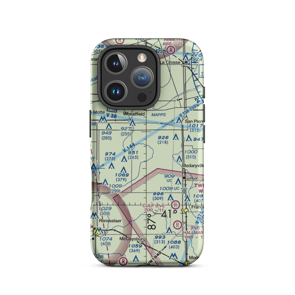 Alley Oop Airport (68IN) VFR Sectional  Tough iPhone Case iPhone 16 Pro model shown