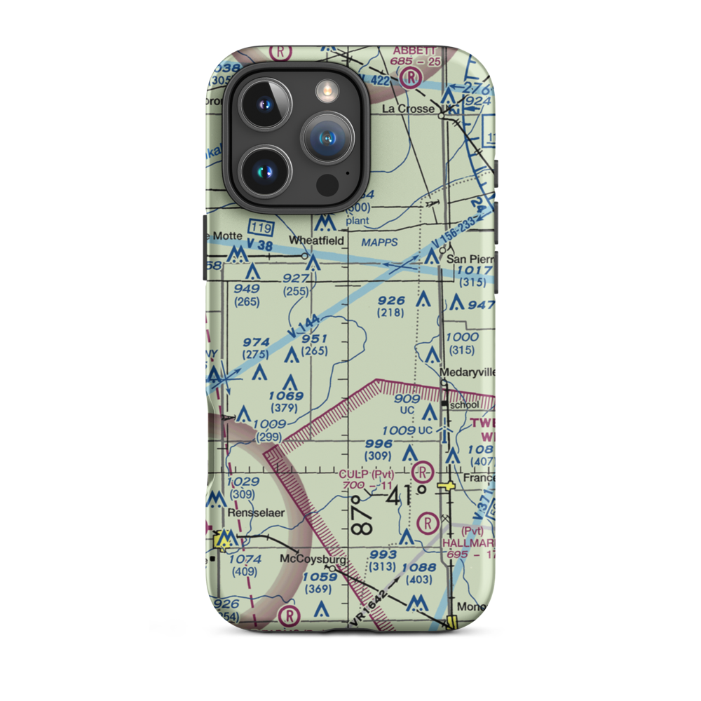 Alley Oop Airport (68IN) VFR Sectional  Tough iPhone Case iPhone 16 Pro Max model shown