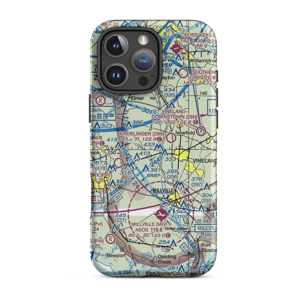 Alliance Airport (23NJ) VFR Sectional  Tough iPhone Case iPhone 16 Pro Max model shown