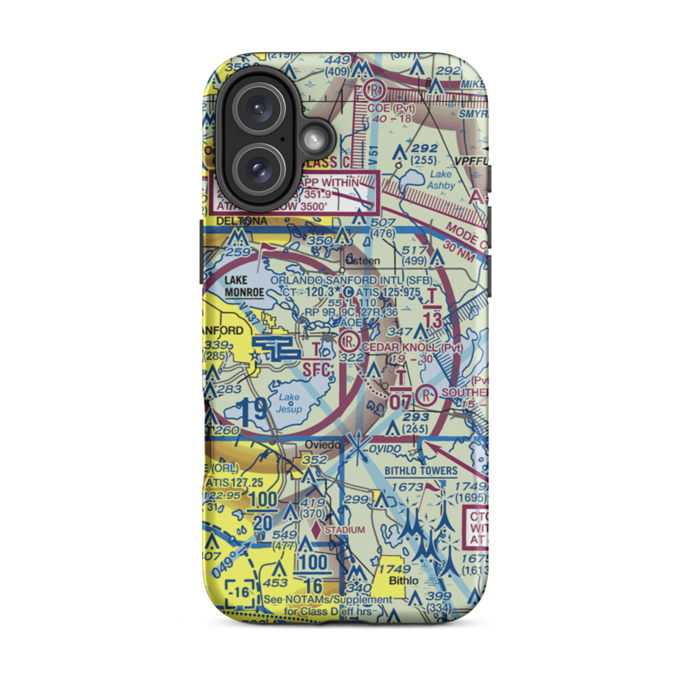 Alligator Drink Seaplane Base (0FL2) VFR Sectional  Tough iPhone Case iPhone 16 Plus model shown