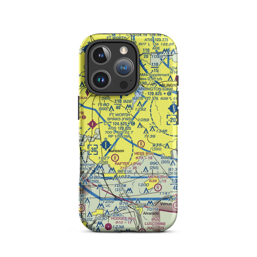 Alpine Range Airport (00TS) VFR Sectional  Tough iPhone Case iPhone 16 Pro model shown