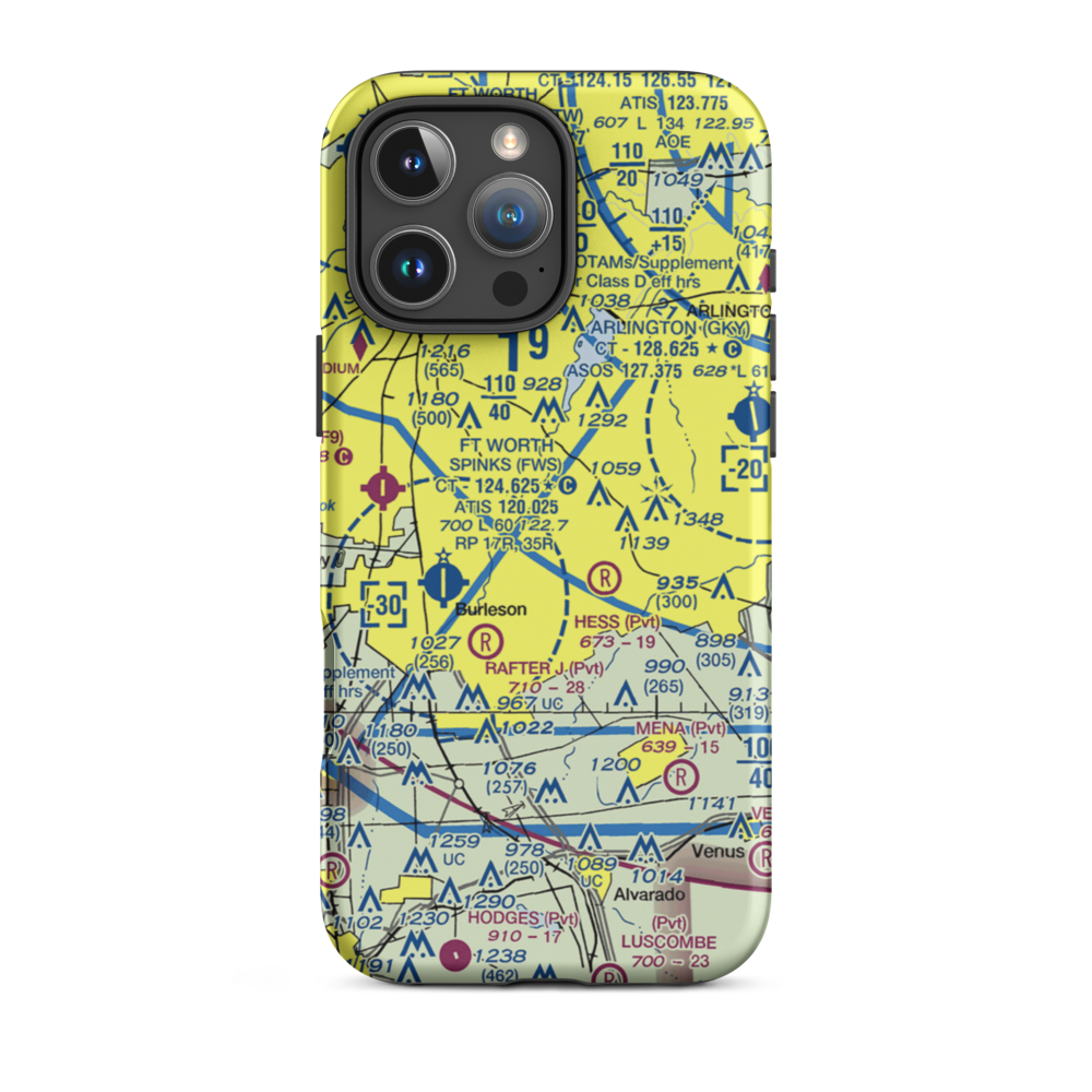 Alpine Range Airport (00TS) VFR Sectional  Tough iPhone Case iPhone 16 Pro Max model shown