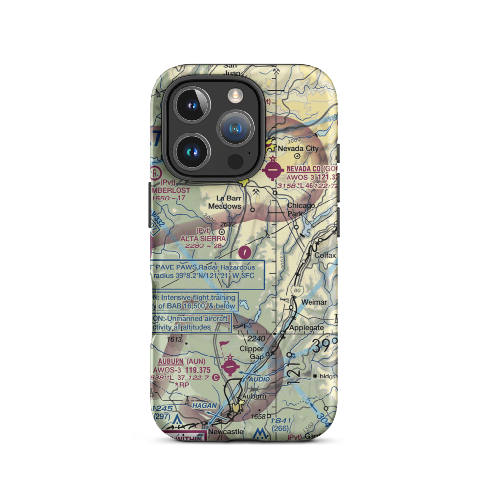 Alta Sierra Airport (09CL) VFR Sectional  Tough iPhone Case iPhone 16 Pro model shown