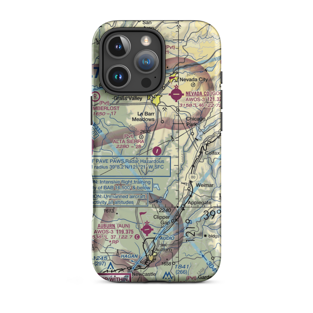 Alta Sierra Airport (09CL) VFR Sectional  Tough iPhone Case iPhone 16 Pro Max model shown