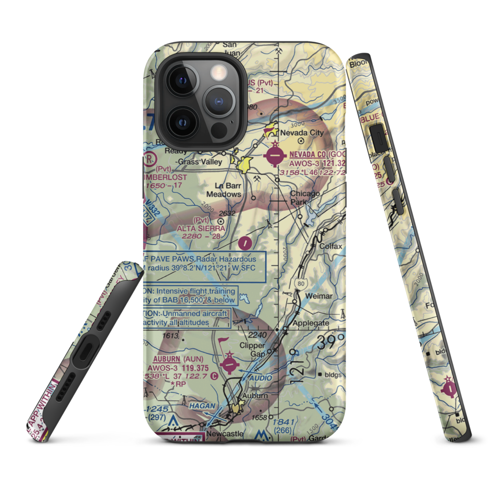 Alta Sierra Airport (09CL) VFR Sectional  Tough iPhone Case iPhone 12 Pro Max model shown