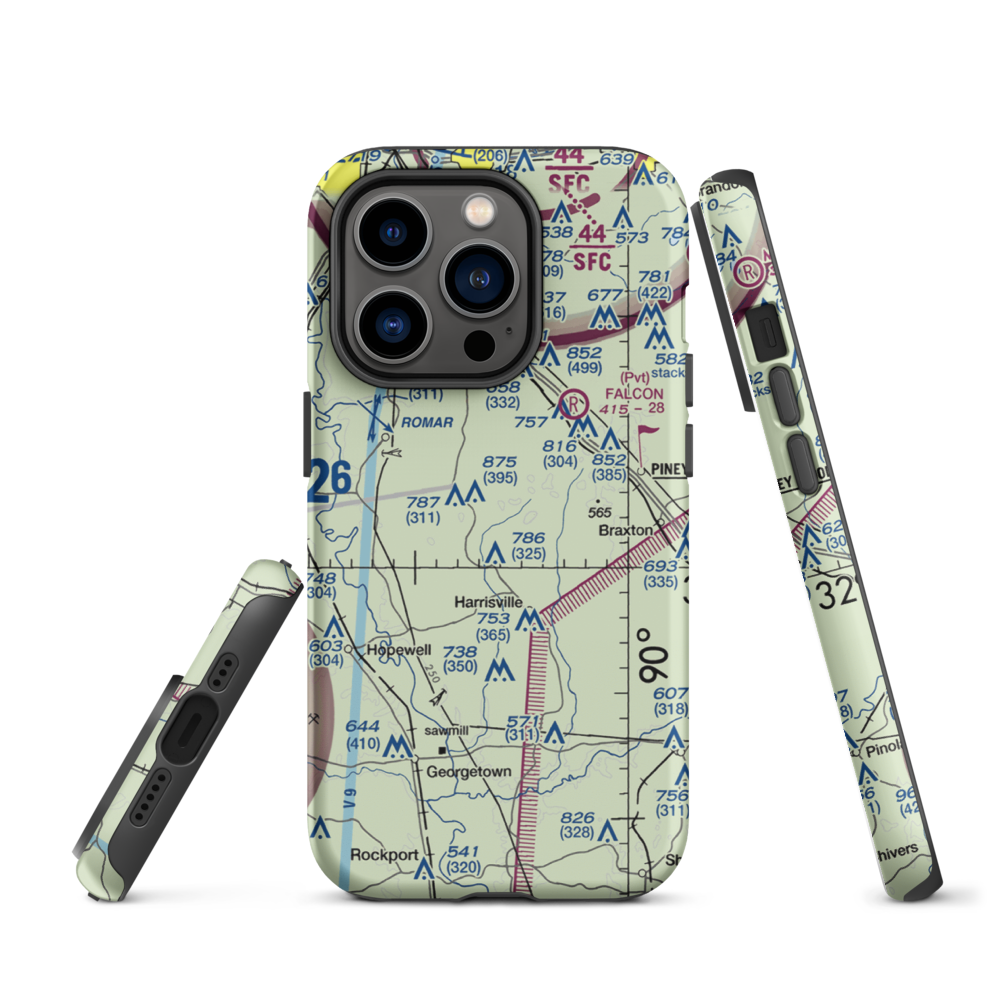 Alton Field (MS83) VFR Sectional  Tough iPhone Case iPhone 14 Pro model shown