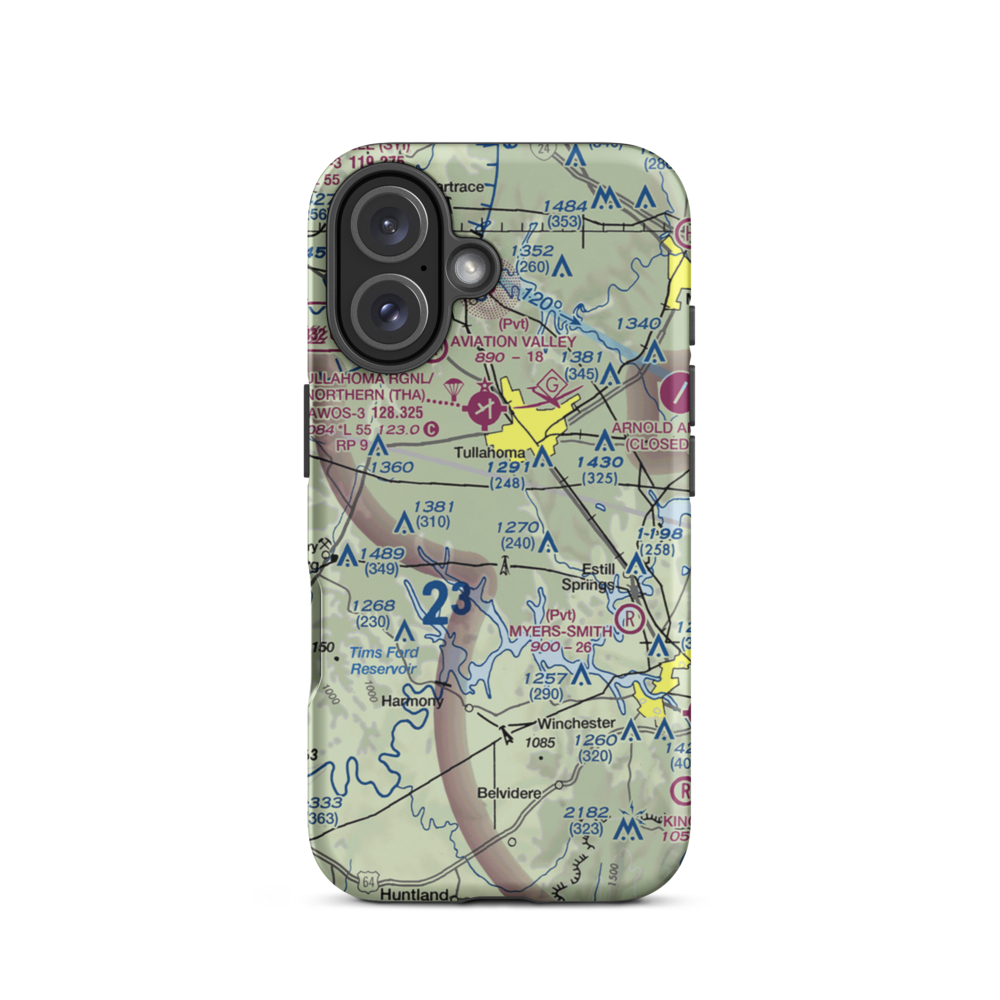 Amacher Strip (TN39) VFR Sectional  Tough iPhone Case iPhone 16 model shown