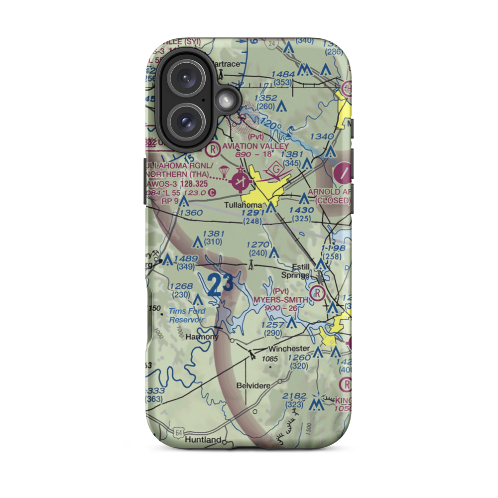 Amacher Strip (TN39) VFR Sectional  Tough iPhone Case iPhone 16 Plus model shown