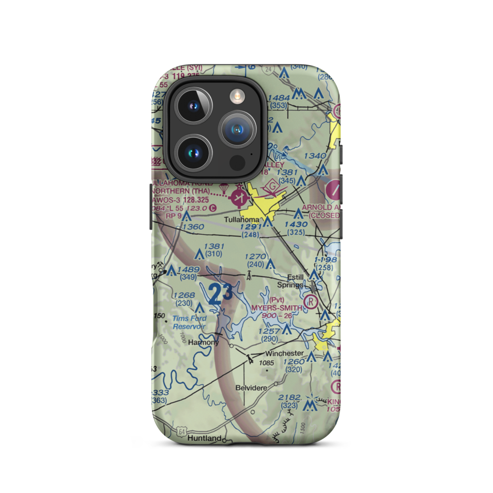 Amacher Strip (TN39) VFR Sectional  Tough iPhone Case iPhone 16 Pro model shown