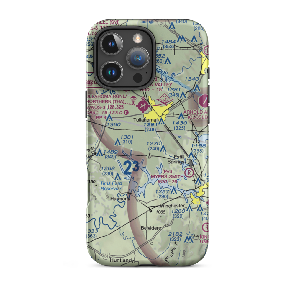 Amacher Strip (TN39) VFR Sectional  Tough iPhone Case iPhone 16 Pro Max model shown