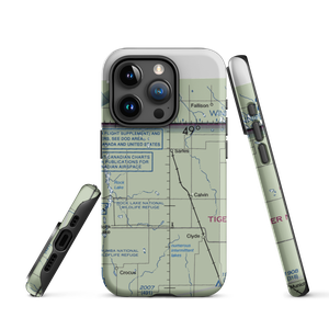 Amble-Tiger North Farms Airport (8ND0) VFR Sectional  Tough iPhone Case