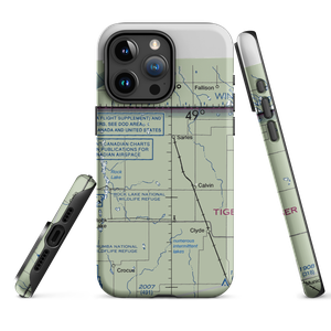 Amble-Tiger North Farms Airport (8ND0) VFR Sectional  Tough iPhone Case