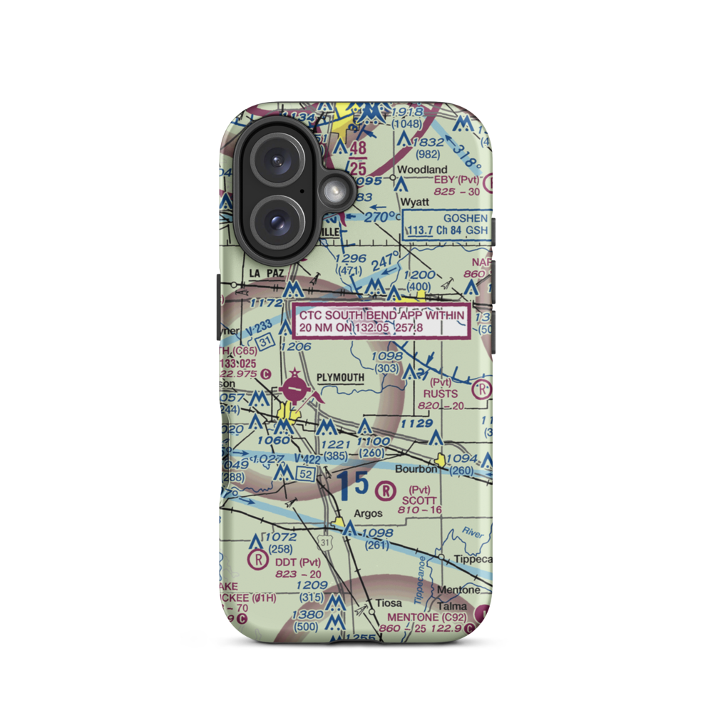 Ames Field (46IN) VFR Sectional  Tough iPhone Case iPhone 16 model shown