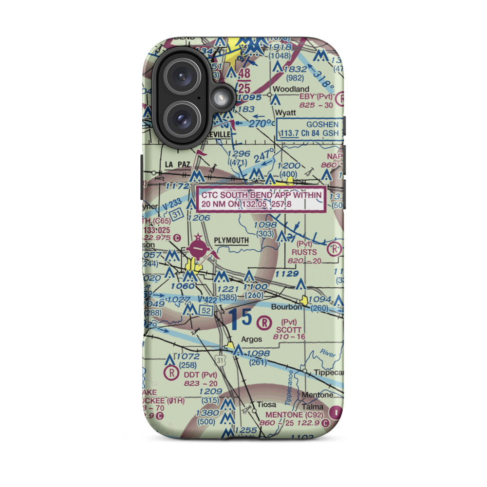 Ames Field (46IN) VFR Sectional  Tough iPhone Case iPhone 16 Plus model shown