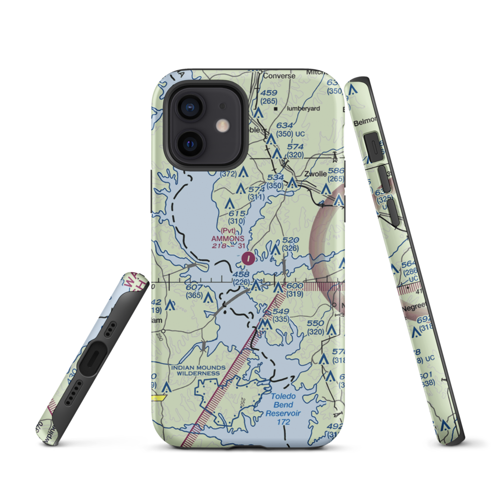 Ammons Airport (5LS9) VFR Sectional  Tough iPhone Case iPhone 12 model shown