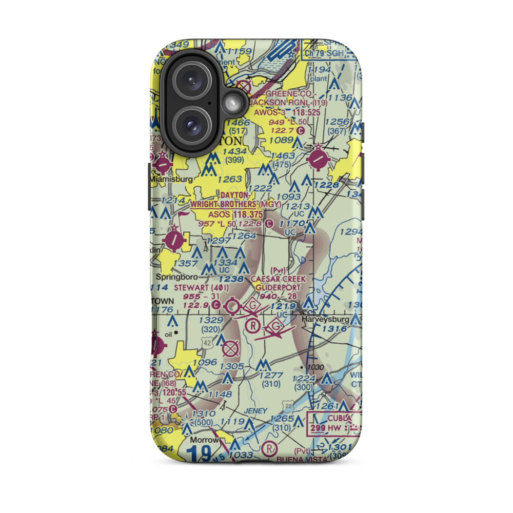 Anderson Airfield (43OA) VFR Sectional  Tough iPhone Case iPhone 16 Plus model shown