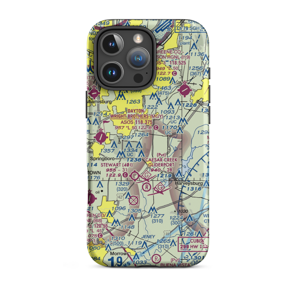Anderson Airfield (43OA) VFR Sectional  Tough iPhone Case iPhone 16 Pro Max model shown