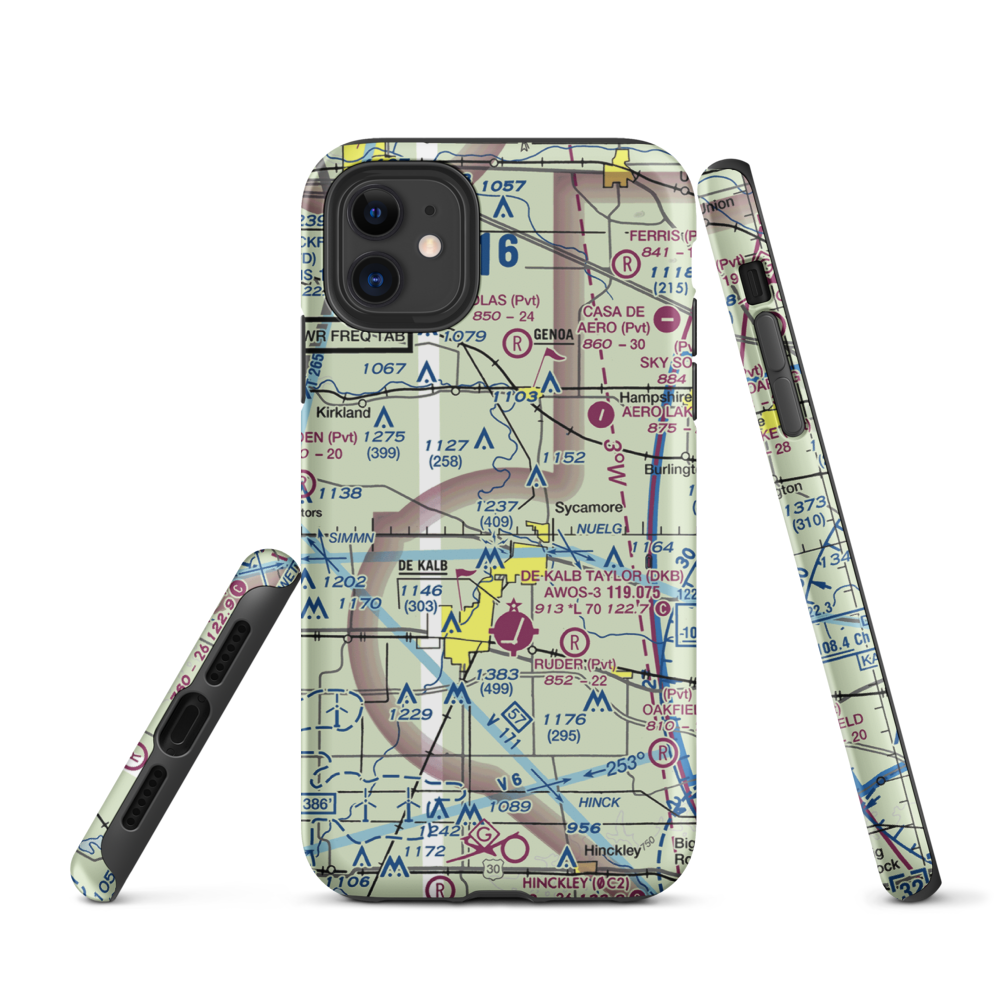 Anderson Airport (26LL) VFR Sectional  Tough iPhone Case iPhone 11 model shown