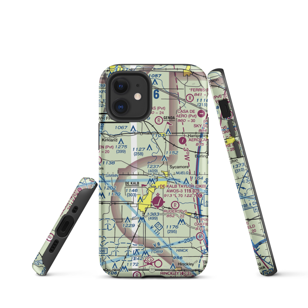 Anderson Airport (26LL) VFR Sectional  Tough iPhone Case iPhone 12 mini model shown