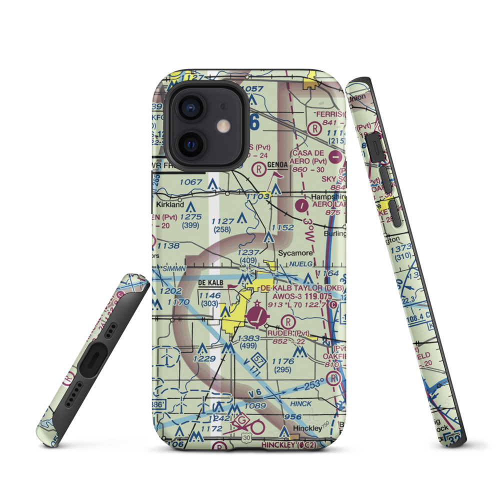 Anderson Airport (26LL) VFR Sectional  Tough iPhone Case iPhone 12 model shown