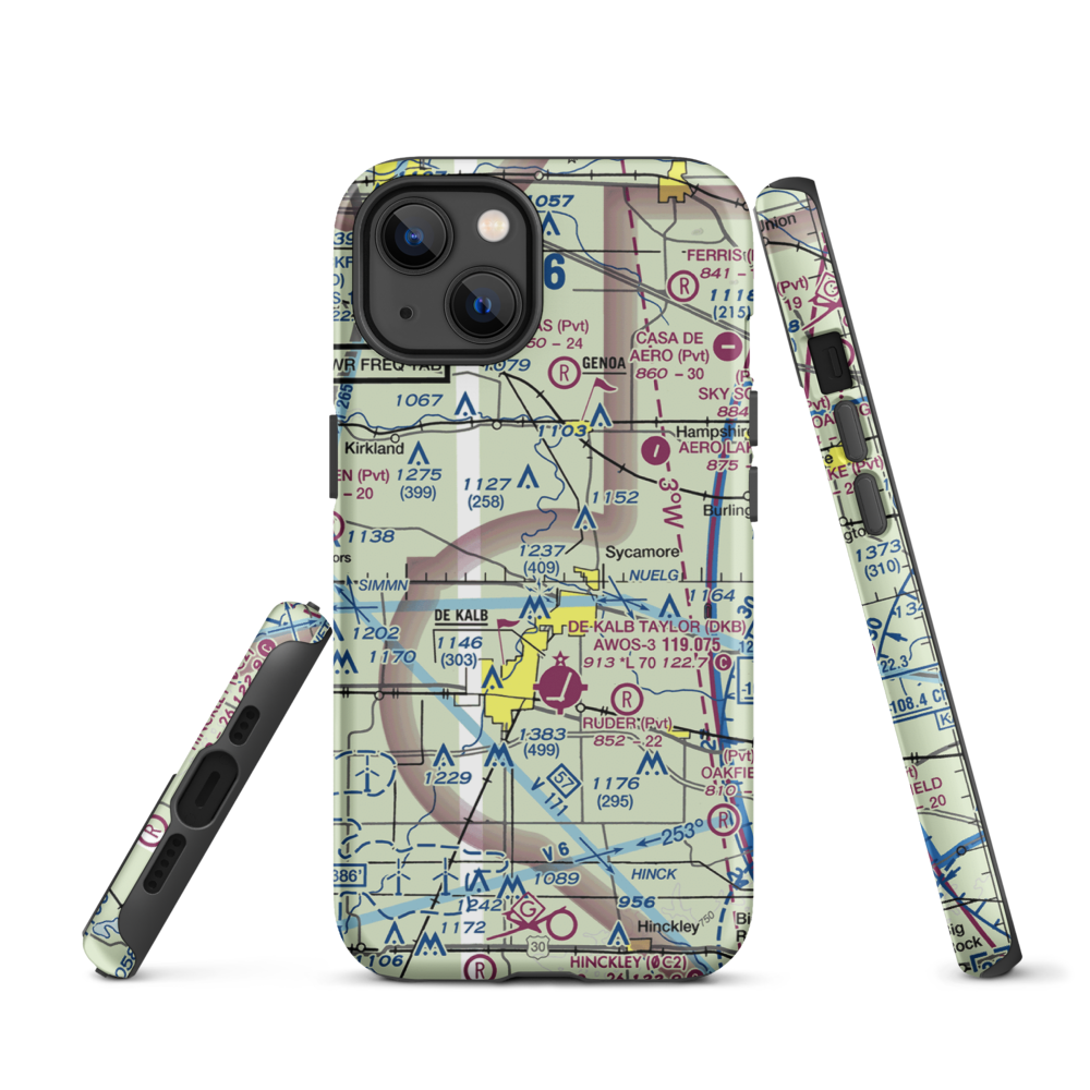 Anderson Airport (26LL) VFR Sectional  Tough iPhone Case iPhone 13 model shown
