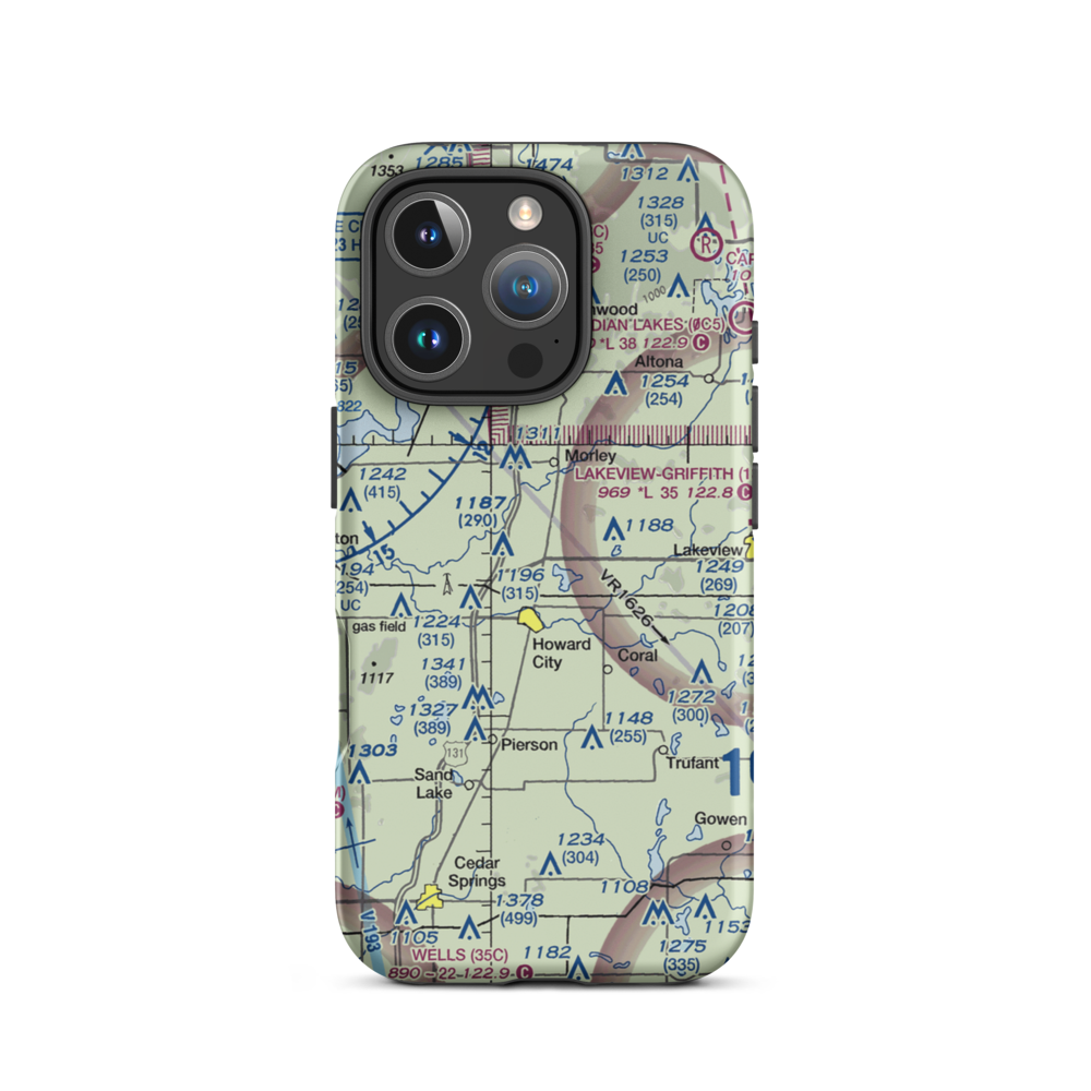 Anderson Airport (5MI4) VFR Sectional  Tough iPhone Case iPhone 16 Pro model shown
