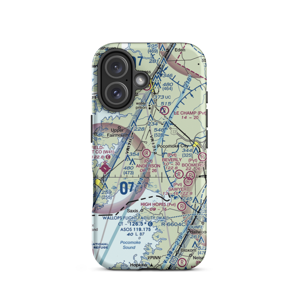 Anderson Farm Airport (2MD0) VFR Sectional  Tough iPhone Case iPhone 16 model shown