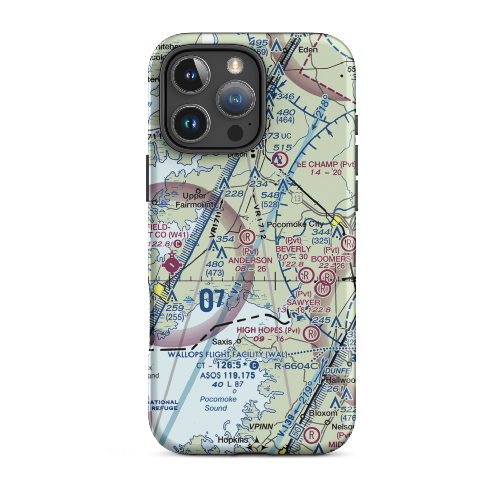 Anderson Farm Airport (2MD0) VFR Sectional  Tough iPhone Case iPhone 16 Pro Max model shown