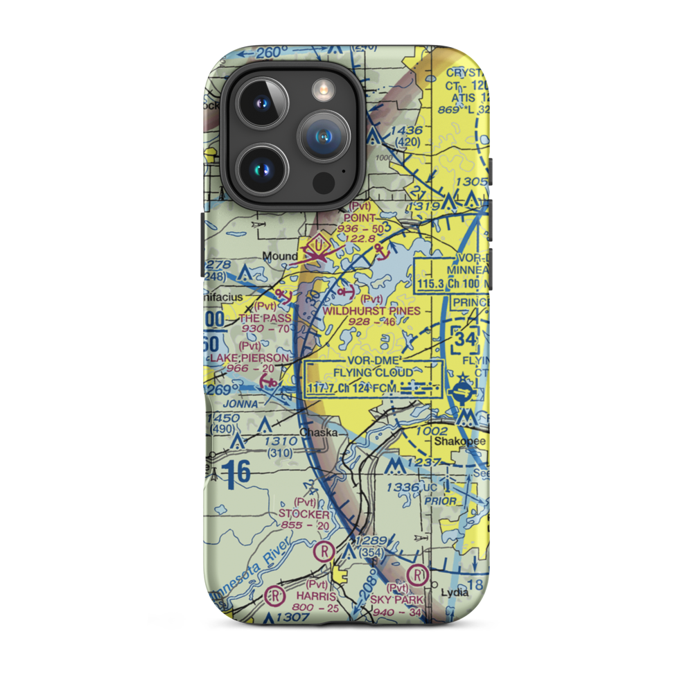 Andings Landing Seaplane Base (MY23) VFR Sectional  Tough iPhone Case iPhone 16 Pro Max model shown