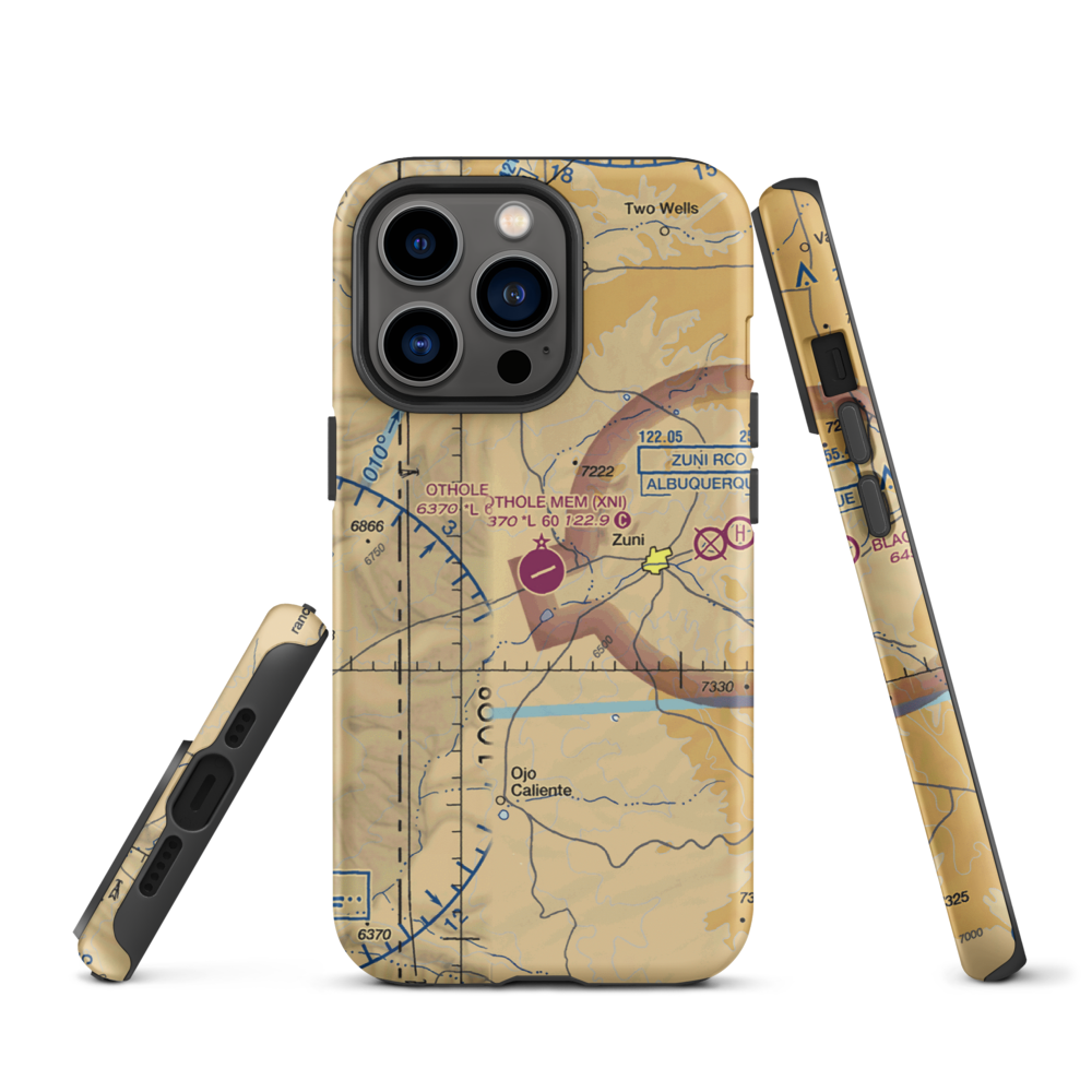 Andrew Othole Memorial Airport (XNI) VFR Sectional  Tough iPhone Case iPhone 13 Pro model shown