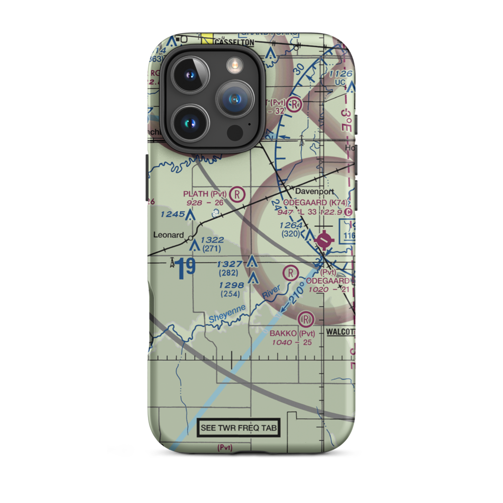 Andvik Airport (1ND3) VFR Sectional  Tough iPhone Case iPhone 16 Pro Max model shown