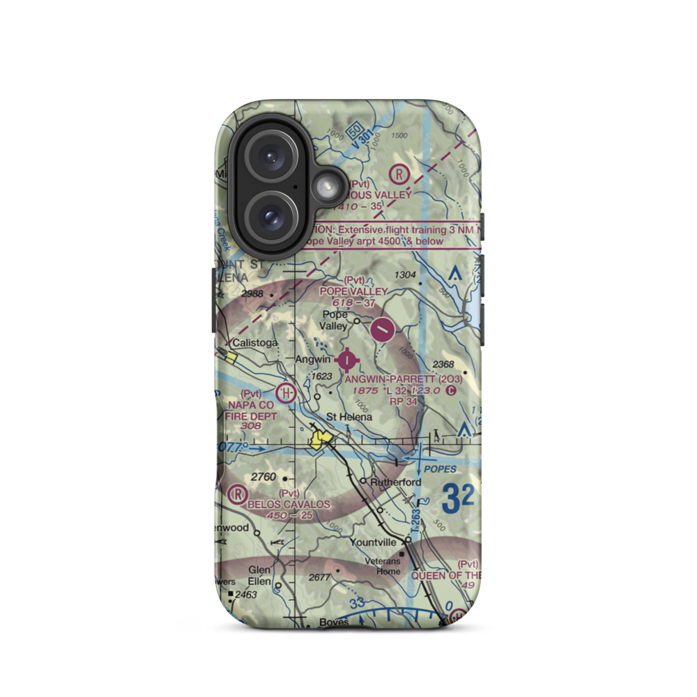 Angwin Parrett Field (2O3) VFR Sectional  Tough iPhone Case iPhone 16 model shown
