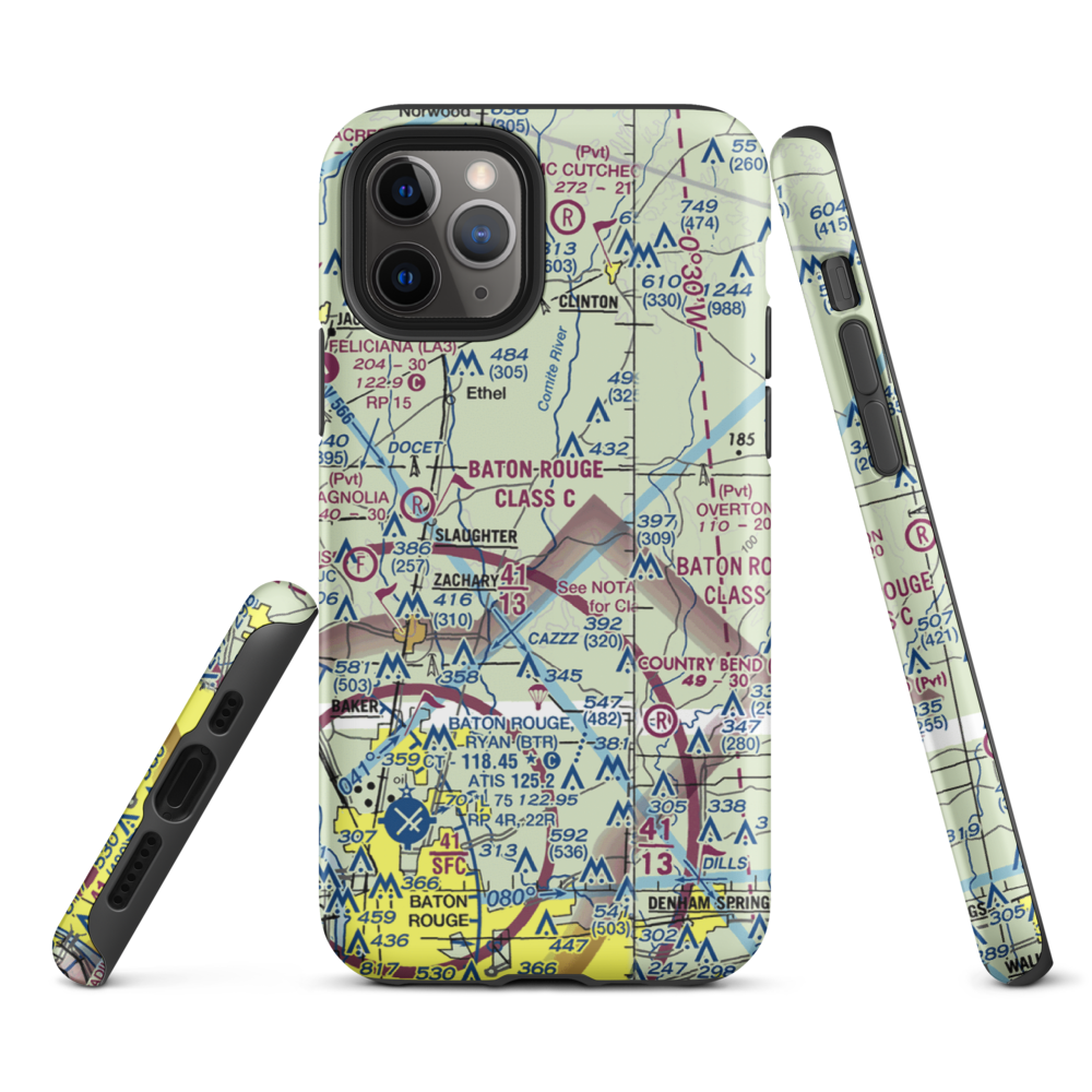 Annison Private Airport (LS25) VFR Sectional  Tough iPhone Case iPhone 11 Pro model shown