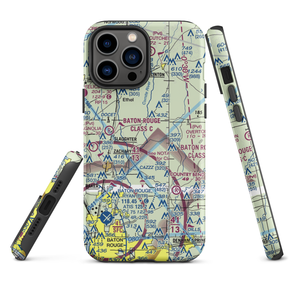 Annison Private Airport (LS25) VFR Sectional  Tough iPhone Case iPhone 13 Pro Max model shown