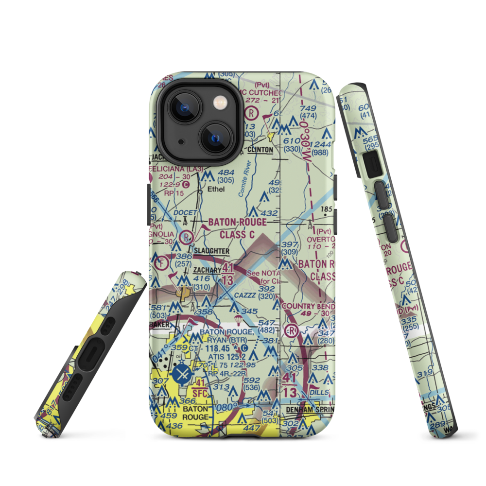 Annison Private Airport (LS25) VFR Sectional  Tough iPhone Case iPhone 14 model shown