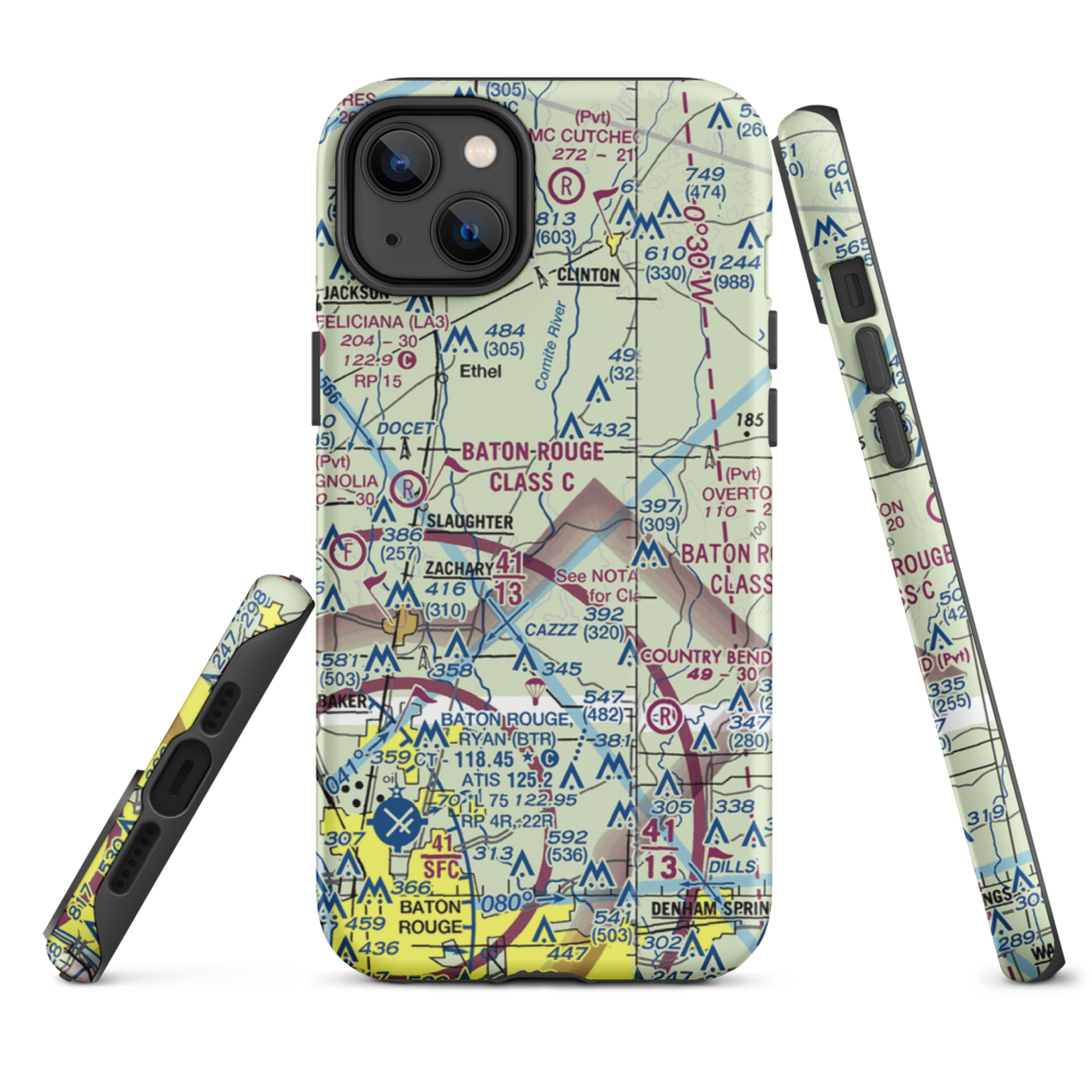 Annison Private Airport (LS25) VFR Sectional  Tough iPhone Case iPhone 14 Plus model shown