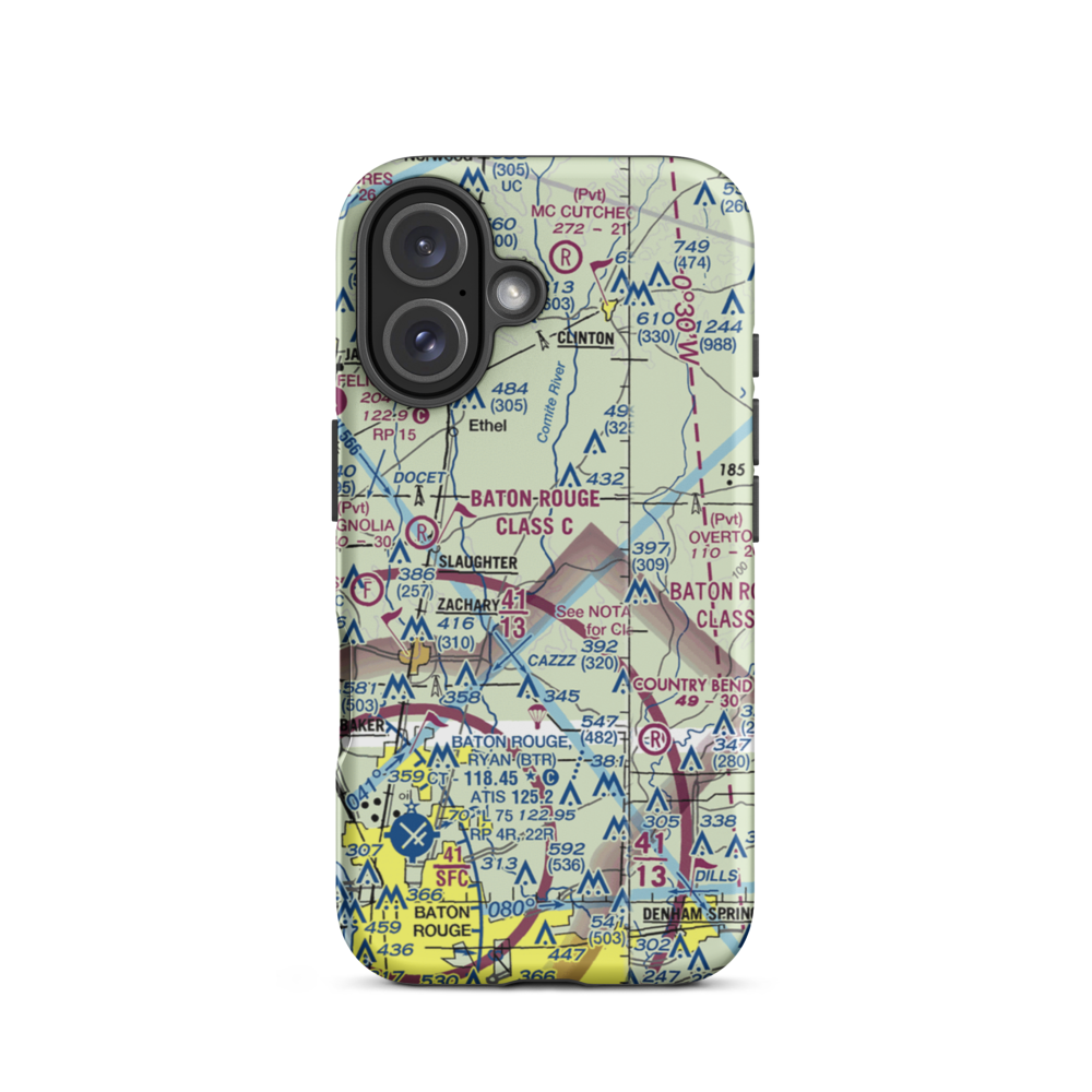 Annison Private Airport (LS25) VFR Sectional  Tough iPhone Case iPhone 16 model shown