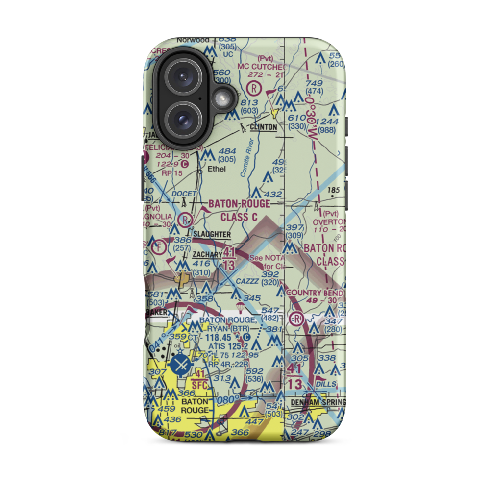 Annison Private Airport (LS25) VFR Sectional  Tough iPhone Case iPhone 16 Plus model shown
