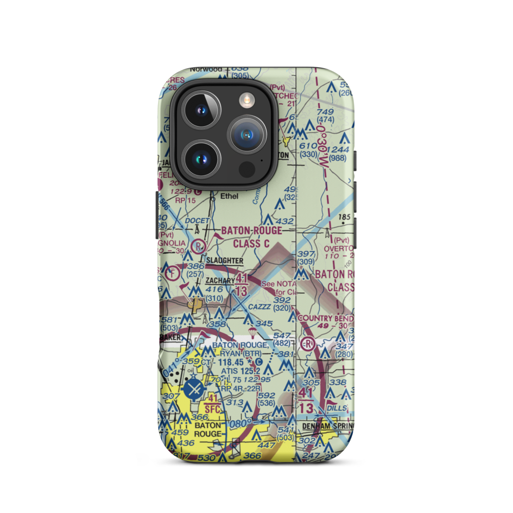 Annison Private Airport (LS25) VFR Sectional  Tough iPhone Case iPhone 16 Pro model shown