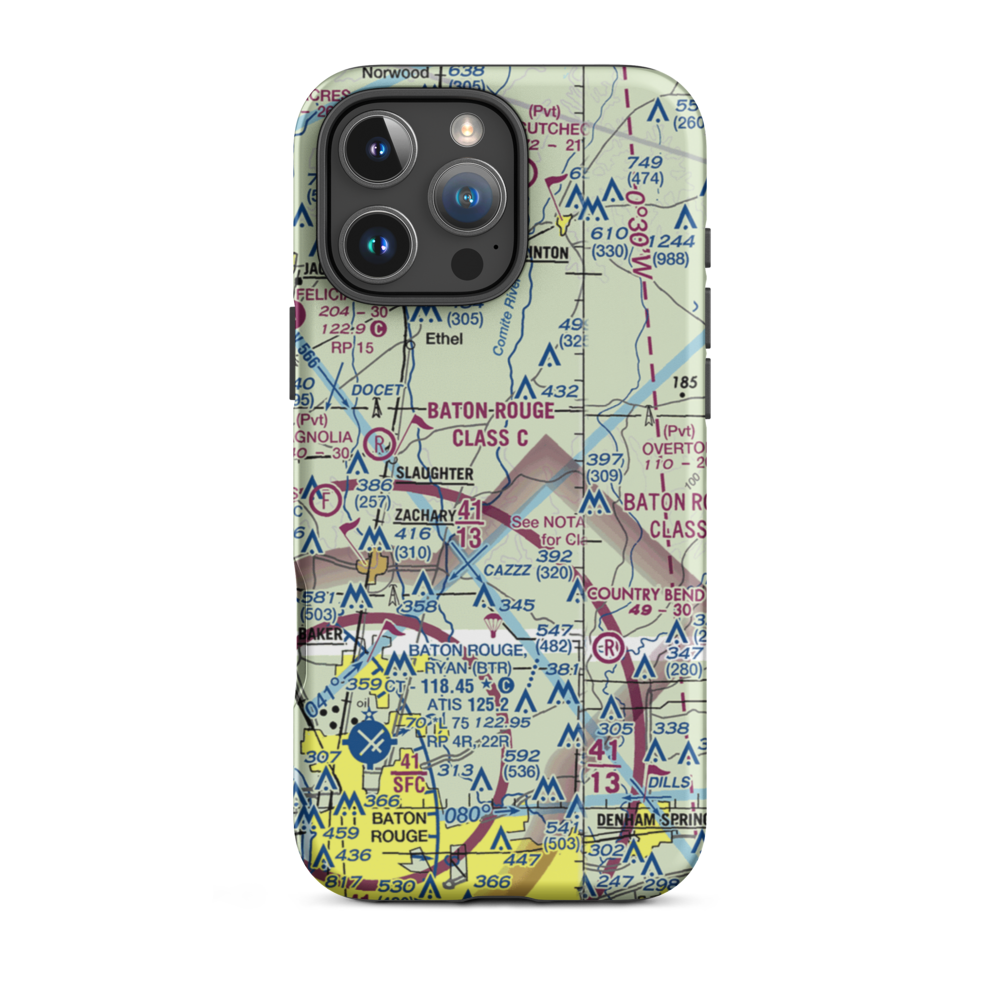Annison Private Airport (LS25) VFR Sectional  Tough iPhone Case iPhone 16 Pro Max model shown