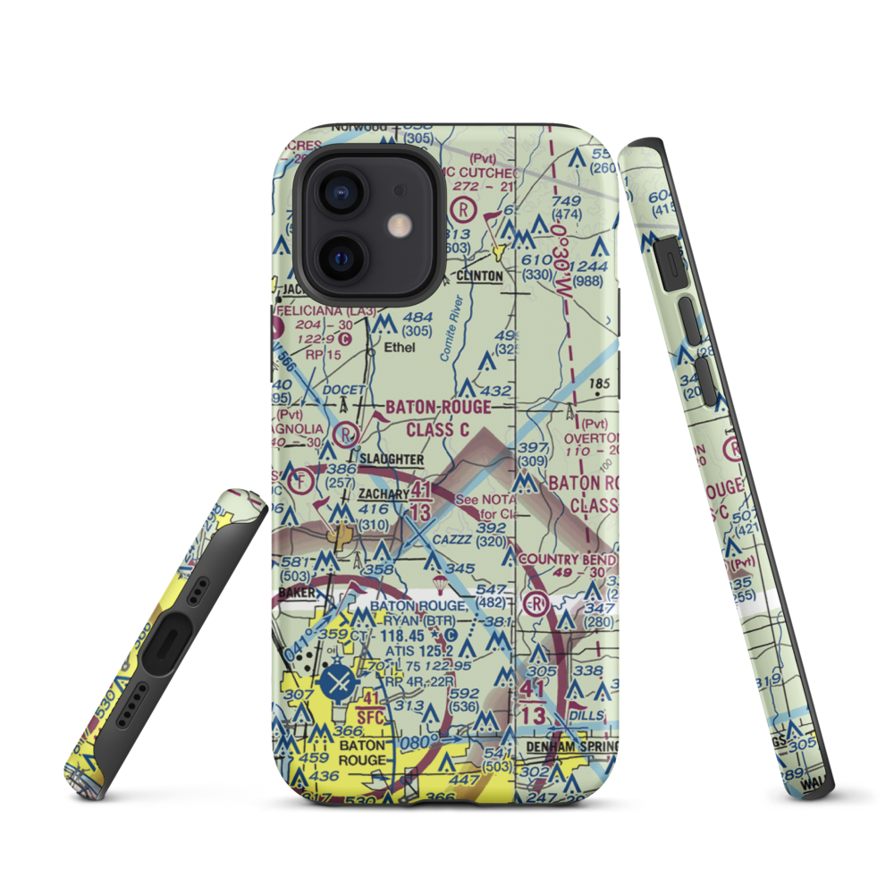 Annison Private Airport (LS25) VFR Sectional  Tough iPhone Case iPhone 12 model shown
